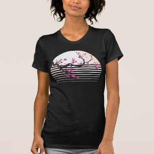 Cherry Blossom Japanischer Retro Sunset Sakura Tre T-Shirt