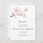 Cherry Blossom Japanischer Sakura Hochzeitempfang Einladung (Vorderseite)