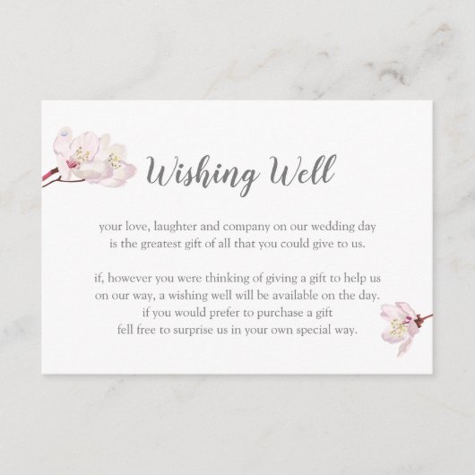 Cherry Blossom Japanischer Sakura wünscht sich gut Begleitkarte (Vorderseite)