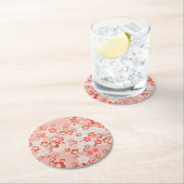 Cherry Blossom japanisches Muster Runder Pappuntersetzer (Vor Ort)