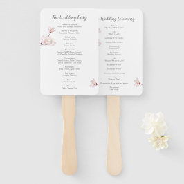 Cherry Blossom Japanisches Sakura-Hochzeitsprogram Fächer
