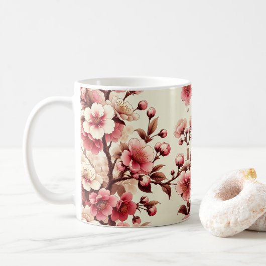 Cherry Blossom Kaffeetasse (Mit Donut)