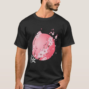 Cherry Blossom Kanji Sakura Sunrise Japanisch Cher T-Shirt