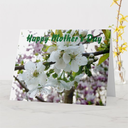 Cherry Blossom Karte (Gelbe Blume)