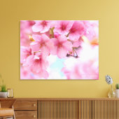 Cherry blossom"Kawazu-zakura"：Premium Canvas Leinwanddruck (Insitu (Wohnzimmer))