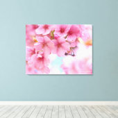 Cherry blossom"Kawazu-zakura"：Premium Canvas Leinwanddruck (Insitu (Holzboden))