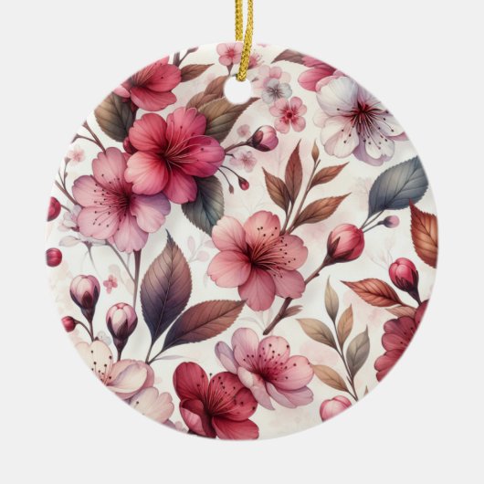 Cherry Blossom Keramik Ornament (Vorne)