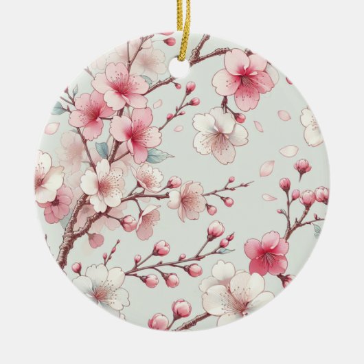 Cherry Blossom Keramik Ornament (Vorne)