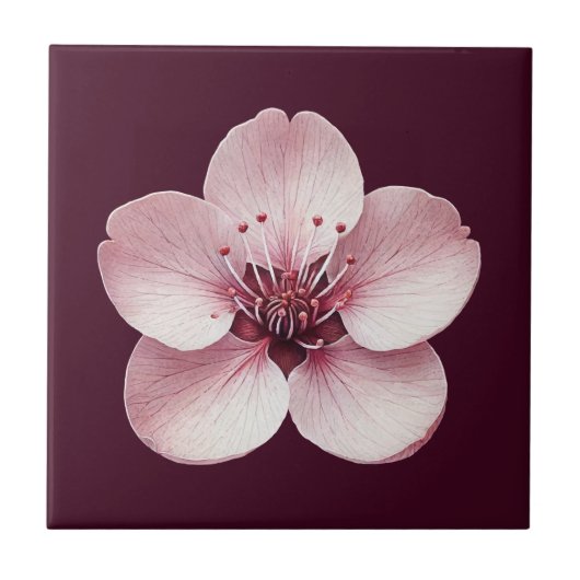 Cherry Blossom Keramik Tile Fliese (Vorderseite)