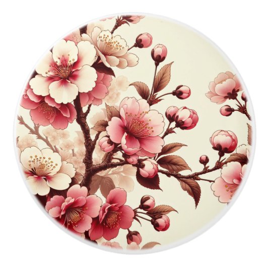 Cherry Blossom Keramikknauf (Vorderseite)