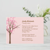 Cherry Blossom Kinderdusche Einladung (Stehend Vorderseite)