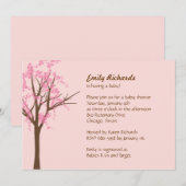 Cherry Blossom Kinderdusche Einladung (Vorne/Hinten)