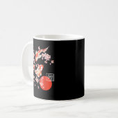 Cherry Blossom Koi Carp Fish Japanese Sakura Graph Kaffeetasse (Vorderseite Links)