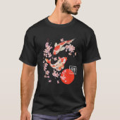 Cherry Blossom Koi Carp Fish Japanese Sakura Graph T-Shirt (Vorderseite)