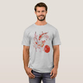 Cherry Blossom Koi Carp Fish Japanese Sakura Graph T-Shirt (Vorne ganz)