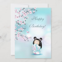 Cherry Blossom Kokeshi Doll Geburtstag