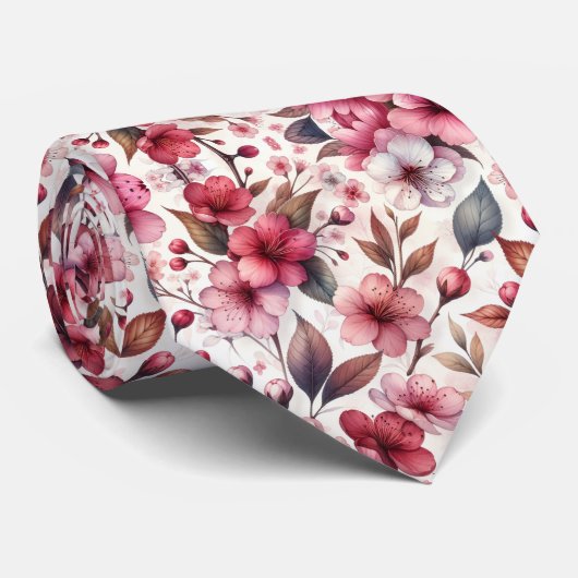 Cherry Blossom Krawatte (Gerollt)