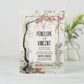 Cherry Blossom Kunstbaum Einladung (Stehend Vorderseite)