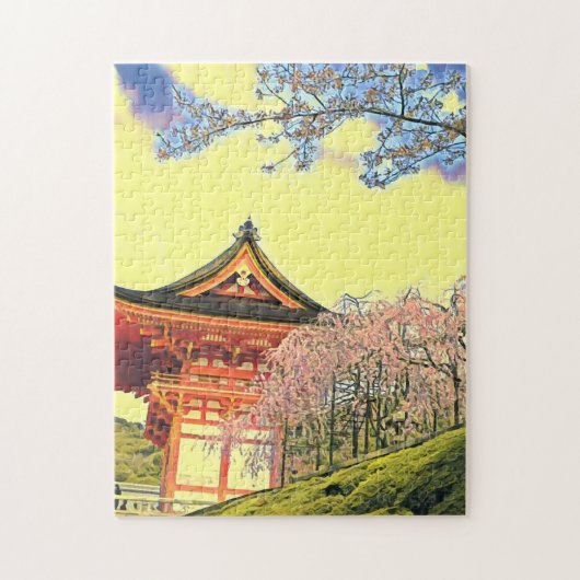 Cherry Blossom Kyoto Japan Reise Puzzle (Vertikal)