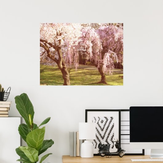 Cherry Blossom Landschaft Poster (Heimbüro)