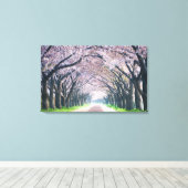 Cherry Blossom Lane Leinwanddruck (Insitu (Holzboden))