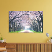 Cherry Blossom Lane Leinwanddruck (Insitu (Wohnzimmer))