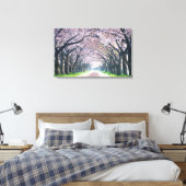 Cherry Blossom Lane Leinwanddruck (Insitu (Schlafzimmer))