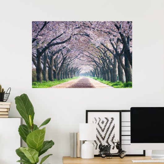 Cherry Blossom Lane Poster (Heimbüro)