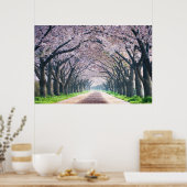 Cherry Blossom Lane Poster (Küche)