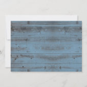 Cherry Blossom Lantern Dusty Blue Baby Dusche Einladung (Rückseite)