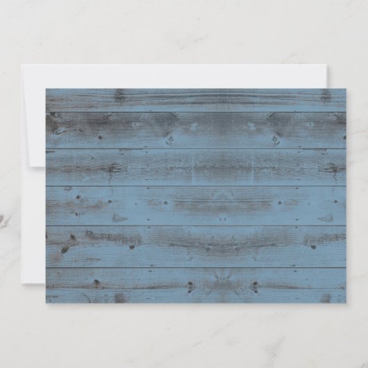 Cherry Blossom Lantern Dusty Blue Baby Dusche Einladung (Rückseite)