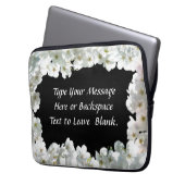 Cherry Blossom Laptop Sleeve Personalisierter Sieb (Vorderseite Links)