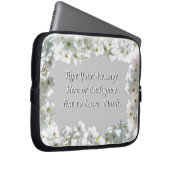 Cherry Blossom Laptop Sleeve Personalisierter Sieb (Vorne Rechts)