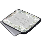 Cherry Blossom Laptop Sleeve Personalisierter Sieb (Vorne Knopf)