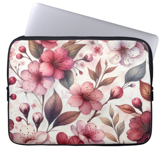 Cherry Blossom Laptopschutzhülle (Vorderseite)