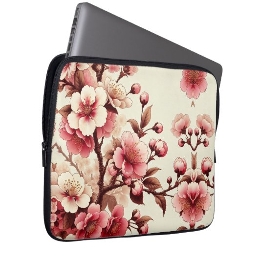 Cherry Blossom Laptopschutzhülle (Vorne Rechts)