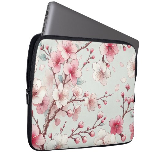 Cherry Blossom Laptopschutzhülle (Vorne Rechts)