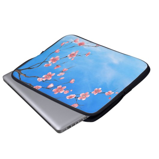 Cherry Blossom Laptopschutzhülle (Vorne Knopf)