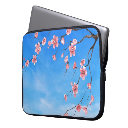 Cherry Blossom Laptopschutzhülle (Vorderseite Links)