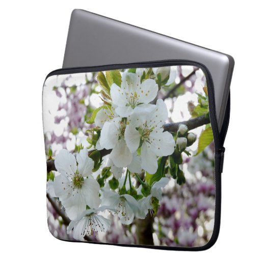 Cherry Blossom Laptopschutzhülle (Vorderseite Links)