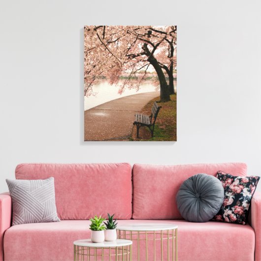 Cherry Blossom Leinwand (Insitu (Wohnzimmer))