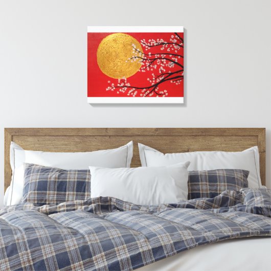 Cherry Blossom Leinwand (Insitu (Schlafzimmer))