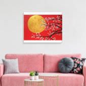 Cherry Blossom Leinwand (Insitu (Wohnzimmer))