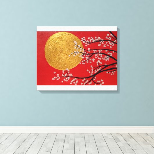 Cherry Blossom Leinwand (Insitu (Holzboden))