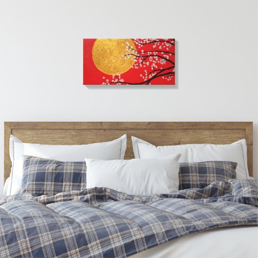 Cherry Blossom Leinwand (Insitu (Schlafzimmer))