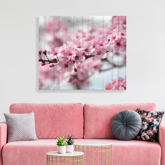 Cherry Blossom Leinwanddruck (Insitu (Wohnzimmer))