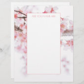 CHERRY BLOSSOM LETTERHEAD BRIEFBOGEN (Vorne/Hinten)