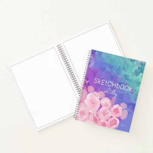 Cherry Blossom Liebe Spring Energy Wave Sketchbook Notizblock (Innenseite)