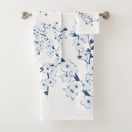 Cherry Blossom Light Blue Badhandtuch Set (Insitu)