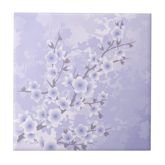 Cherry Blossom Lila Fliese (Vorderseite)